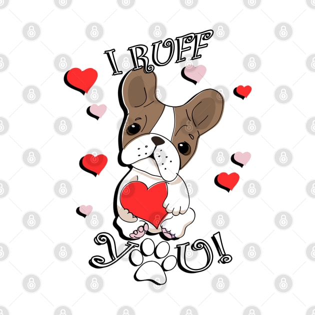 French Bulldog Mom Valentine’s Day Hearts & Frenchie by tamdevo1