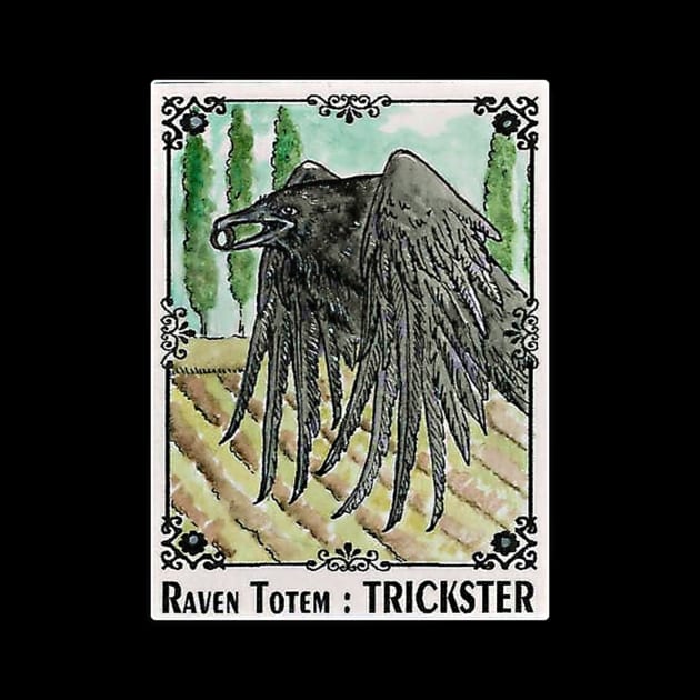 TRICKSTER Raven Totem Spirit Guide by ArtisticEnvironments