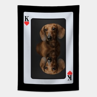 Dachshund King of Hearts Tapestry