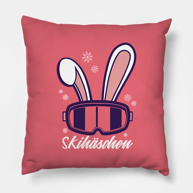 Skihäschen | Ski bunny Pillow by LR_Collections