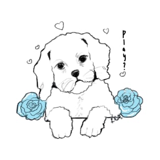 Doggie and Roses T-Shirt