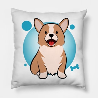 Cute corgi cartoon Pillow