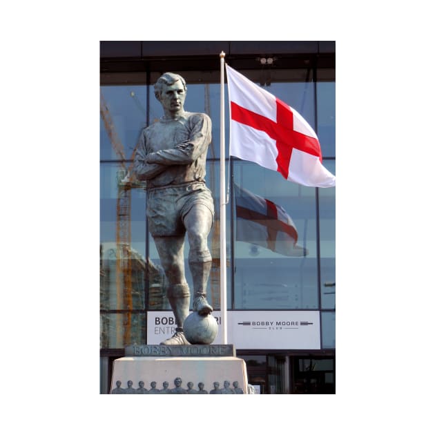 Bobby Moore Statue England Flag Wembley Stadium by AndyEvansPhotos