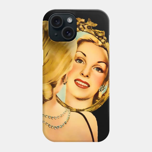 Blonde girl looking at herself in the mirror Phone Case by Marccelus