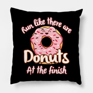 Running donuts food runner cute sports Pillow