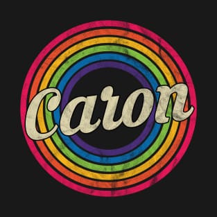 Caron - Retro Rainbow Faded-Style T-Shirt