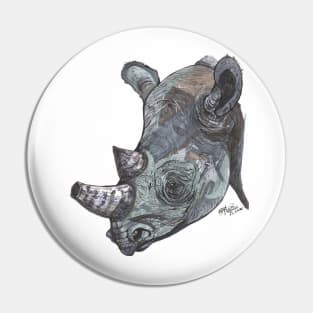 Black Rhino Pin