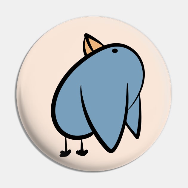 Cartoon Bird - Gazing Up Pin by SRSigs