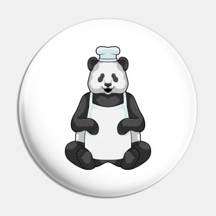 Panda as Chef with Cooking hat Pin