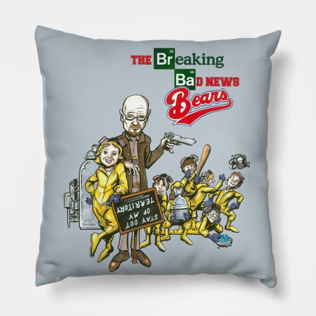 Breaking Bad News Bears Pillow by artildawn