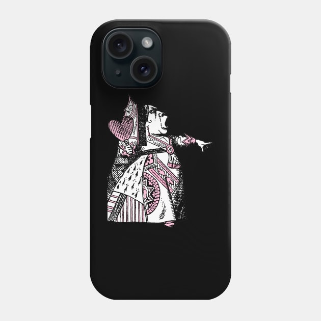 Queen of Hearts - Pink Phone Case by Pixelchicken