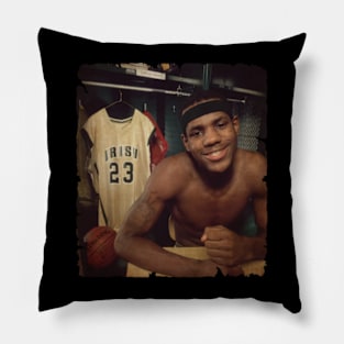 Young Lebron James Vintage Pillow