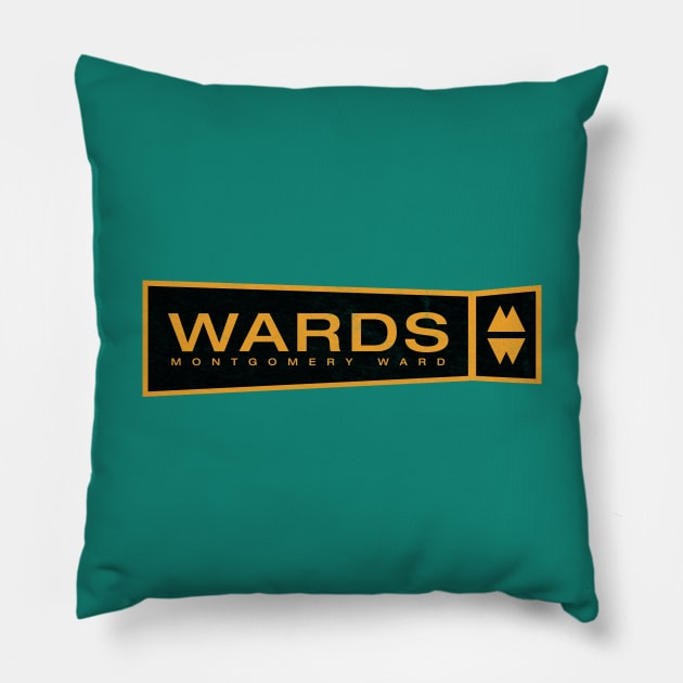 Montgomery Wards 1960s Style Logo Pillow by Turboglyde