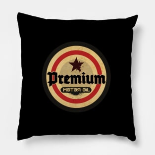 Motor Oil Vintage Sign Pillow