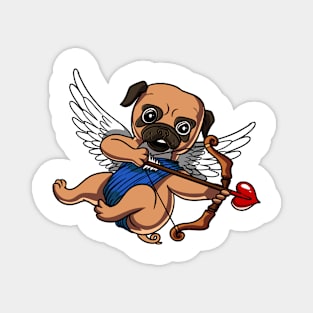 Pug Dog Cupid Magnet