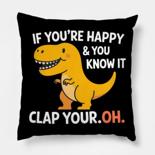 Dino Clap Your Hands Pillow