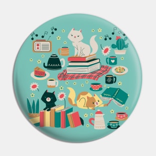 Cozy cats Pin