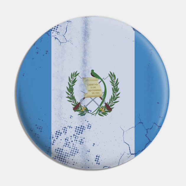 Guatemala Vintage Flag Retro Fade Pin by E