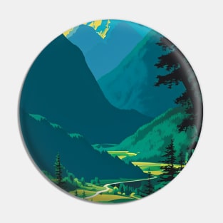 Valley View of a National Park Pin