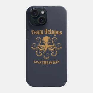 Team Octopus - Save the Ocean, Vintage Steampunk Phone Case