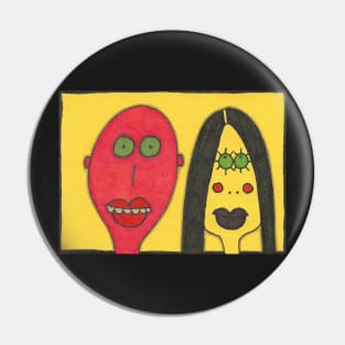 Couple Portrait on Yellow Pin