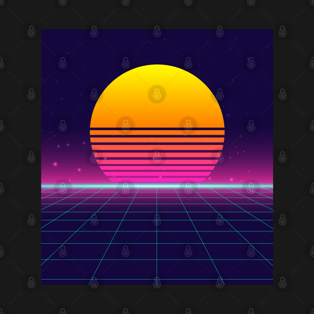 allure of sunset 80s retro by edmproject