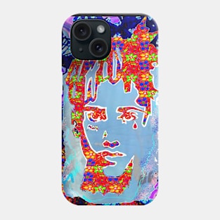 tattooed face of flowers by LowEndGraphics Phone Case