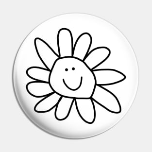 Daisy Doodle Flower Pin