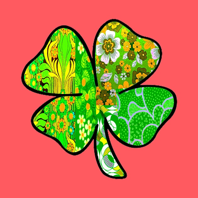 Retro Floral Shamrock by artbyomega