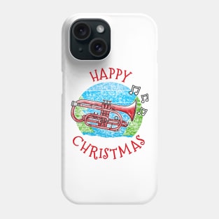 Christmas Cornet Player Brass Musician Xmas 2022 Phone Case