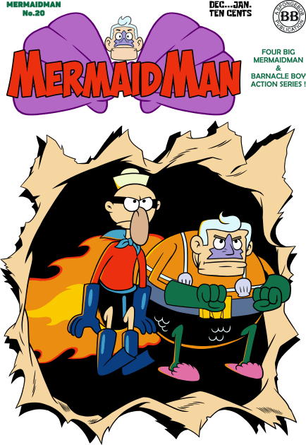 Mermaid Man and Barnacle Boy Comic Kids T-Shirt by svthyp