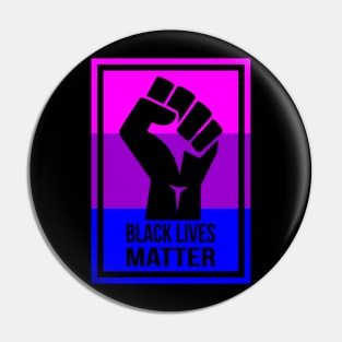 fist - bisexual BLM Pin