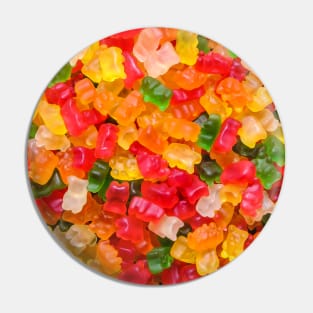 Colorful Gummy Bears Candy Design Pin