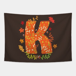 Letter K Monogram Tapestry