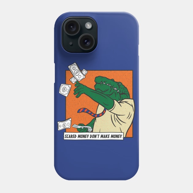 Scared Money Don't Make Money // Florida Blue & Orange Comic Phone Case by SLAG_Creative