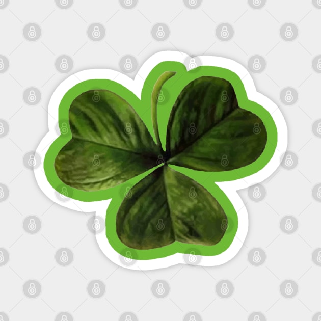 Shamrock Clover Irish Symbol Vector Cut Out Magnet by taiche