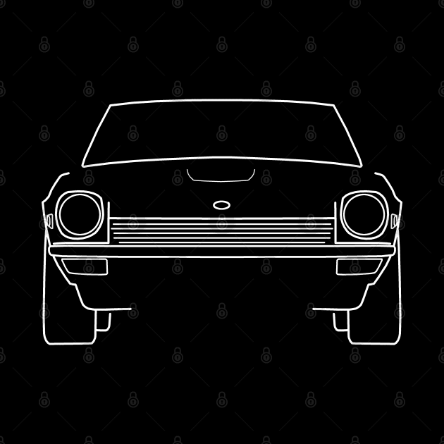 Datsun 240Z classic car outline (white) by soitwouldseem