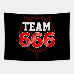 Team 666 I Satanic Pentagram I Black Death Metal graphic Tapestry