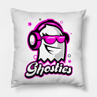 Ghosties Pink Pillow