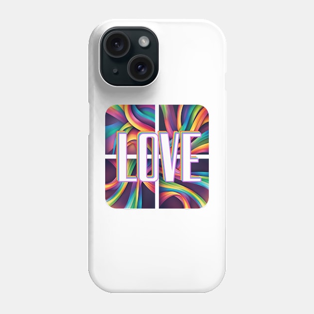 The word love on an abstract background Phone Case by Studio468