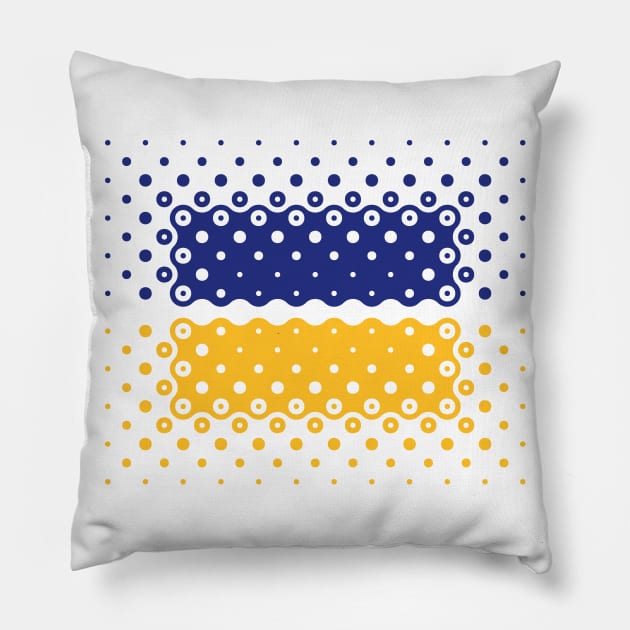 Ukraine Flag / Ensign (Pattern / Blue - Yellow) Pillow by MrFaulbaum