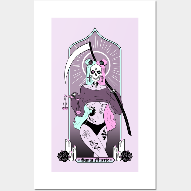 Pastel Goth Santa Muerte - Santa Muerte - Posters and Art Prints | TeePublic