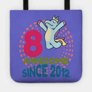 8 Years Old Birthday Unicorn Tote