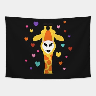 giraffe kisses Tapestry