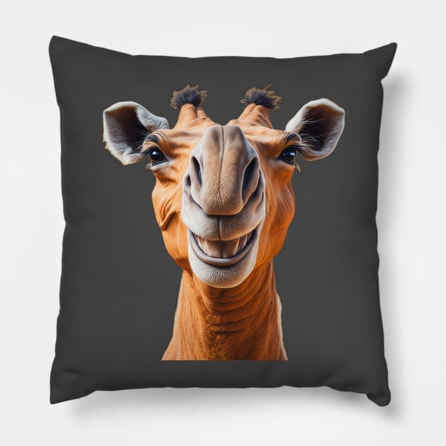 Smiling Camel Pillow by Spazashop Designs