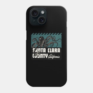 Vintage Santa Clara County California Octopus Phone Case