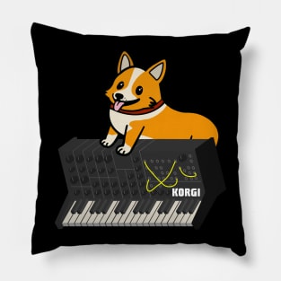 Funny Synthesizer for Corgi Dog Lover Pillow