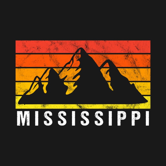 Retro Vintage Mississippi USA by JKFDesigns