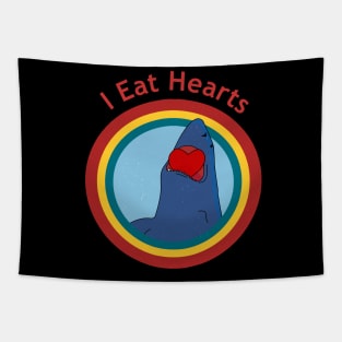 I Eat Hearts Funny Shark Boys Girls Valentines Day Tapestry