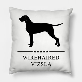 Wirehaired Vizsla Black Silhouette Pillow